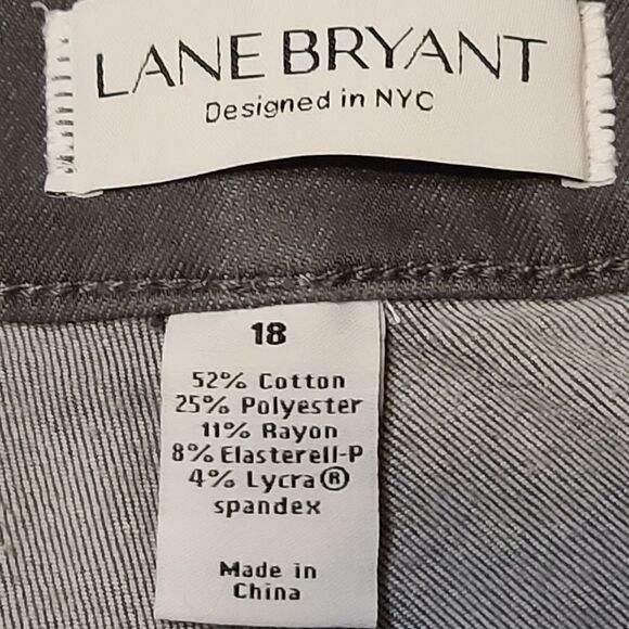 Lane Bryant NEW Ultimate Stretch High Rise Skinny Grey Jeans Size 18 - Picture 5 of 8